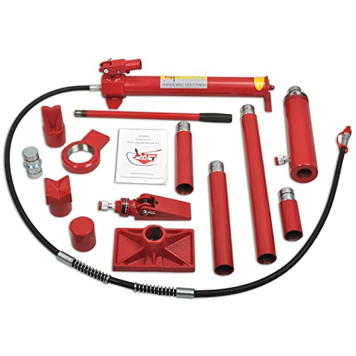 20 Ton Porta Power Hydraulic Jack 2M(78.7in) Welded Car Bottle Auto | Body Frame Repair Kit Air Pump Lift Ram for Load Truck Bed Unloader Farm and Oil Hose Hydraulic Ram Equipment Construction - size: 20 Ton
