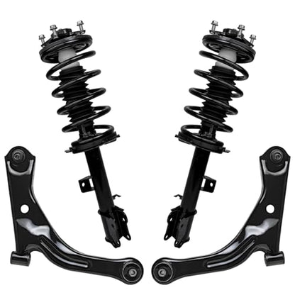 Detroit Axle - Front Struts Lower Control Arms for 2005-2012 Ford Escape | Mazda Mercury Mariner Mazda Tribute 2 Ready Struts 2 Lower Control Arms w/Ball Joint 2006 2007 2008 2009 2010 2011 - size: 4CQ2501170/Big Kit