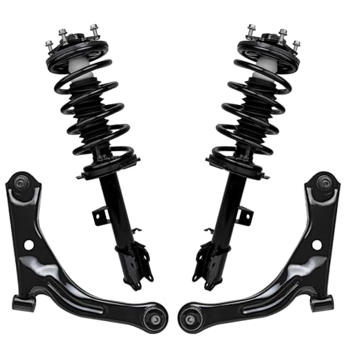 Detroit Axle - Front Struts Lower Control Arms for 2005-2012 Ford Escape | Mazda Mercury Mariner Mazda Tribute 2 Ready Struts 2 Lower Control Arms w/Ball Joint 2006 2007 2008 2009 2010 2011 - size: 4CQ2501170/Big Kit