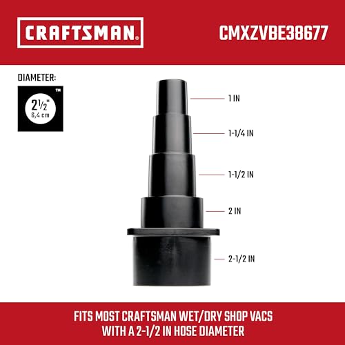 CRAFTSMAN CMXZVBE38677 2-1/2 in. Universal Tool Adapter Vacuum Attachment - size: Universal Tool Adapter