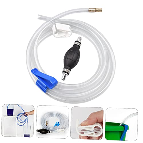 Cabilock 1 Set Manual Suction Water Pump Hose Kit Practical Home Siphon for Oil Water Transfer Durable Flexible Design Easy to Install for Home and Automotive Use Reliable Performance