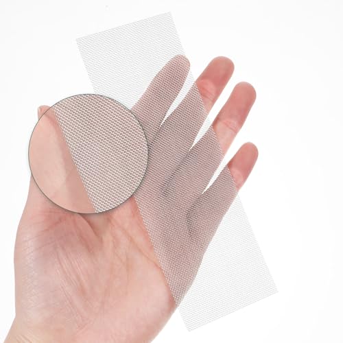 10 Pcs Wire Mesh Screen Stainless Steel Welding Mesh 1.9 x 5.9inch Plastic Reinforcing Stainless Steel for Thermoplastic Repairs Weld Kit Silver Plastic Wire for Welding Car Repairing
