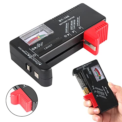 1Pcs Battery Tester Checker, Universal Battery Checker Model BT-168for AA AAA C D 9V 1.5V Button Cell Batteries Smal Electrical Equipment (Requires No Battery for Operating) | Universal Battery Tester Checker For Button Cell Model BT-168 Requires No Batte