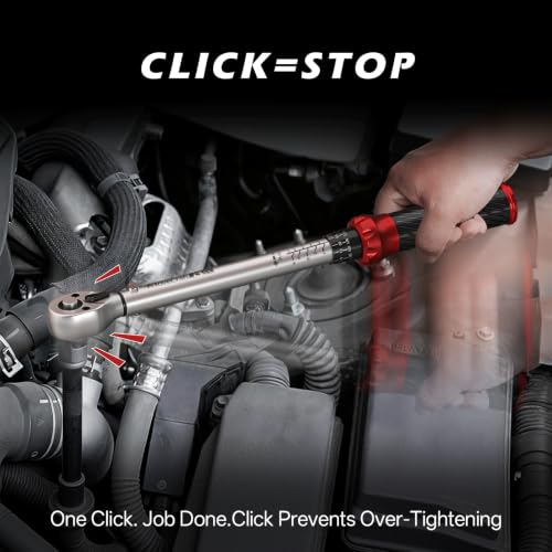 3/8" Click Torque Wrench Set, 5-45 Ft-lb with Spark Plug Socket | ±3% Accuracyn, Auto Repair, Quick Release, Audible Click, Reversible, Calibration Certificate Included, DIY, Dual Range - size: 16pcs spark plug torque wrench set