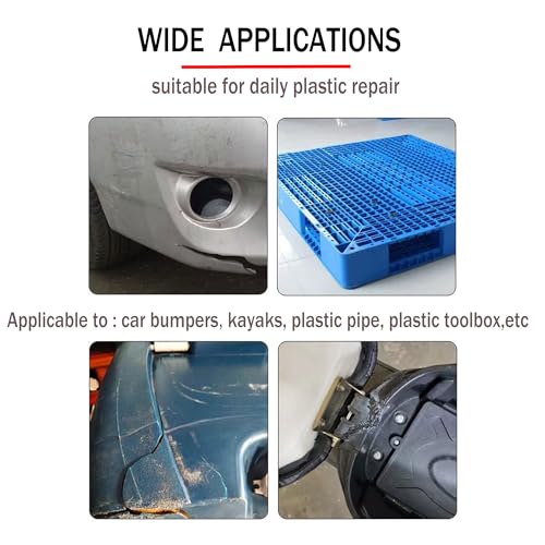Plastic Welding Repair Rods, 7 Types PU, PP, ABS, PE, TPO, PA, PC, 8 Pieces per Type, 13 Inch, for Car Bumper Repair