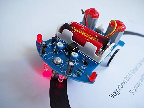 Soldering Project kit Solder Learning Practice for School Electronic Education, Great Fun DIY Kit for Electronics Hobbyists and Trainer (D2-5 Smart Car Kit) - color: 1 Pack D2-5 Smart Car Kit