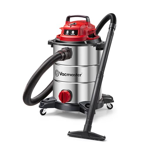 Vacmaster VOC812SF 1101 8-Gallon Premium Stainless Steel Wet/Dry Vacuum, Red Edition, 8 Gal - size: 8 Gal