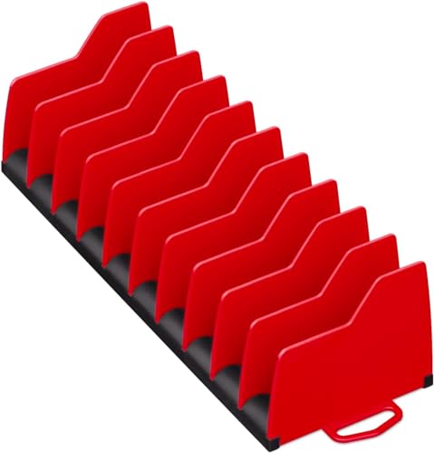 Ernst Manufacturing Plier Pro Premium No-Slip Plier Organizer, Holds 10-Tools of Any Size, Rubber Base Keeps Tools in Place - Made in USA - color: Red