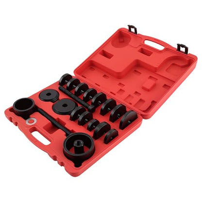maXpeedingrods 24pcs Front Wheel Drive Bearing Removal Installation Tool Kit, FWD Wheel Bearing Press Puller Service Tool Set, Universal Automotive Wheel Bearing Install/Remover Master Kit