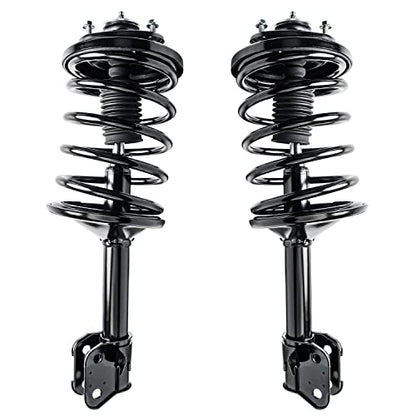 Detroit Axle - Front Struts Sway Bars for 03-05 Honda Pilot 2001-2002 Acura MDX, Complete 2 Struts with Coil Spring 2 Sway Bar Links 2003 2004 2005 Replacement Ready Strut Shock Assembly - size: 4QS1900545/Sway Kit