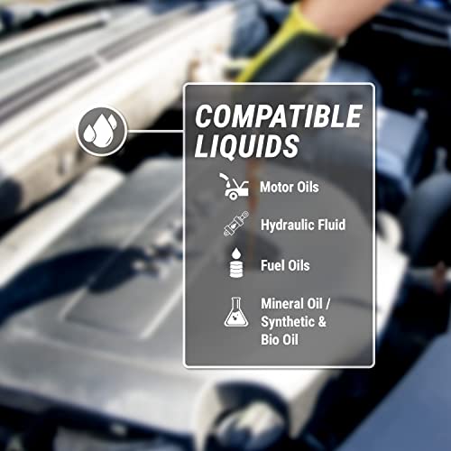 TERA PUMP - Oil Change Pump Extractor, Manual Dual-Action Aluminum Barrel/Die-Cast Pump, Transfers to ATVs, Cars, Trucks, SUVs (Engine Oil, Antifreezel, Hydraulic Fluid)