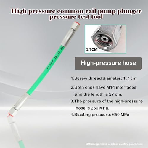 Common Rail Diesel High Pressure 2500 Bar Tester Kit with Pressure Limiting Valve Common Rail Pump Plunger Pressure Test Tool Set