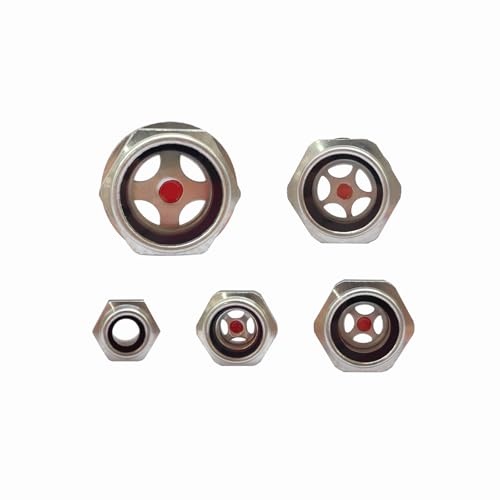 Air Compressor Oil Sight Glass G1/4'' G3/8'' G1/2'' G3/4'' G1'' 5pcs Level Gauge Compressor Sight Glass Oil Tank Gauge