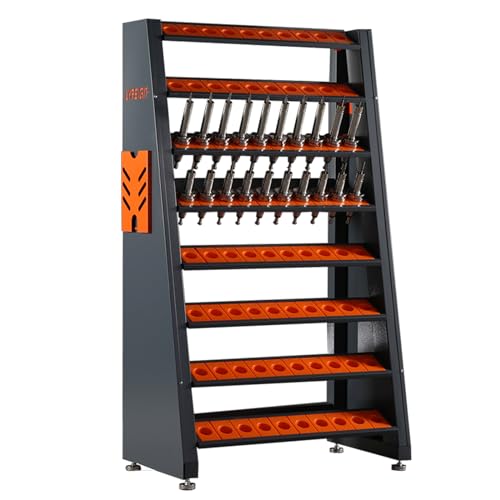 8-Row Large Capacity CNC Tool Holder Rack for Warehouses & Machining Centers, Suitable for all BT/CAT HSK Series - size: CAT/BT40-80CAP