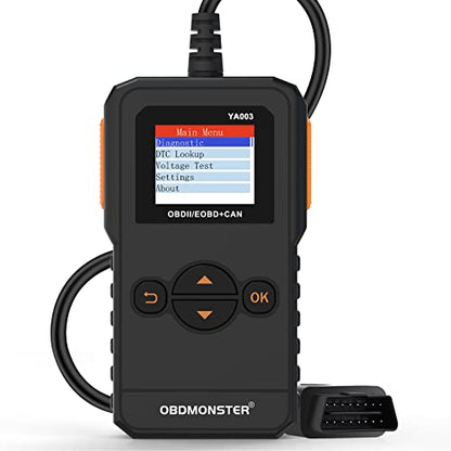 Universal OBD II Scanner, Professional OBD2 Engine Fault Code Reader CAN Diagnostic Scan Tool for All OBD II Protocol Cars (YA003) - color: YA003