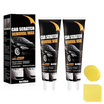 2PCS Scratch Remover for Vehicles, 2026 New Car Scratch Repair Paste Scratch Remover Kit with Wipe Sponge, Car Polishing Wax Scratch Remover for Deep Scratches - size: 2 PCS