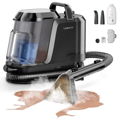 Uwant Carpet Cleaner Machine with Steam&Hot&Cold Water System 18Kpa Powerful Suction Upholstery Cleaner Machine with Textile Cleaner for Pets, Carpet Steam Cleaner with Specialty Tools for Cars