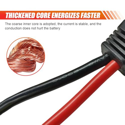 EC5 Car Jumper Starter Cable with Battery Clamps, 12V Car Jumper Cable Alligator Clip to EC5 Connector with 10 AWG Wire, Portable Emergency Automotive Jump Starter Battery Booster Cables(2 Pack) - size: 2Pack