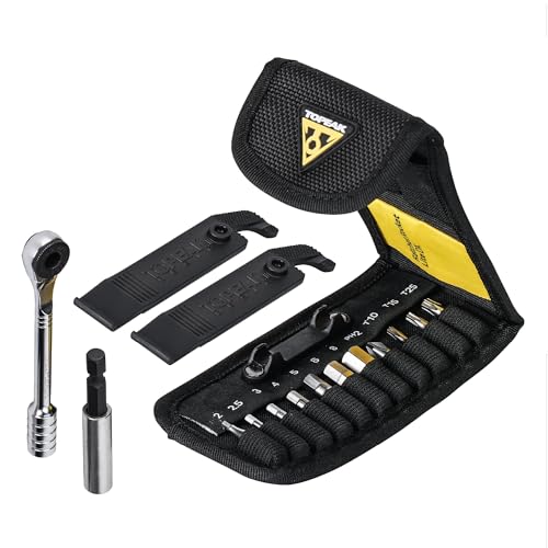 Topeak Ratchet Rocket Lite DX Bike Repair and Maintenance Tool, 16 Functions, Includes Nylon Bag, Black | bike-multifunction-tools