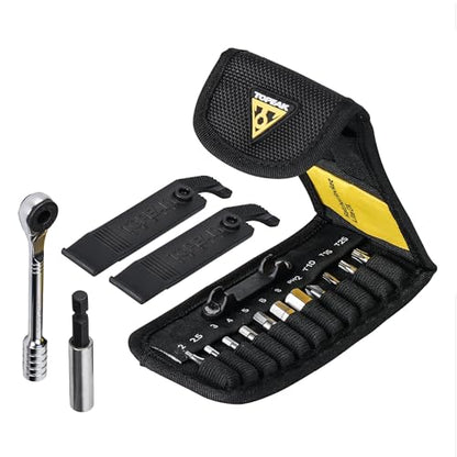 Topeak Ratchet Rocket Lite DX Bike Repair and Maintenance Tool, 16 Functions, Includes Nylon Bag, Black | bike-multifunction-tools