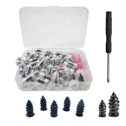 Tire Repair Rubber Nails Kit, 2026 New Vacuum Tire Repair Rubber Nail, Screw in Tire Repair Plugs, Fast Self-Service Tire Repair Tools for Car, Motorcycle, Truck, Two Sizes (20pcs(with screwdriver)) - color: 20pcs(with screwdriver)