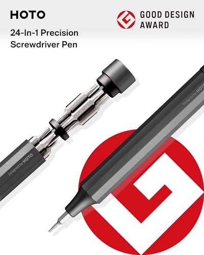 HOTO 24 in 1 Mini Screwdriver Set, Magnetic Torx Bit Set, Eyeglass Repair Kit, EDC Pen Screwdriver for Electronics, Watches, Phones, Laptops, Cameras, Gadgets for Men, Slate Grey - color: Slate Grey