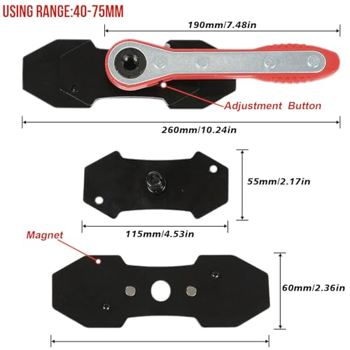 altivox Disc Brake Caliper Compression Tool Brake Caliper Press Tool with 4PCS Hangers 360 Degree Swing Ratchet Expander Wrench Car Wheel Piston Spreader for Single Twin Quad Sextuplet Piston