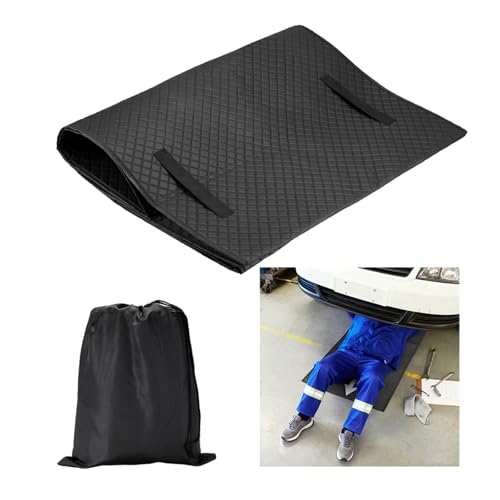 60x28 Inch Foldable Rolling Creeper Mat - Portable Under Car Repair Pad with Storage Bag, Low Clearance Auto Repair Ground Work Tool