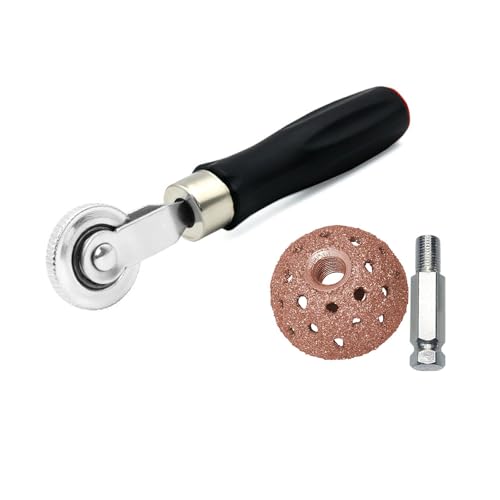 Complete tire repair set with metal grinding tool and ergonomic roller (compatible with all vehicle types tire patches) - color: G