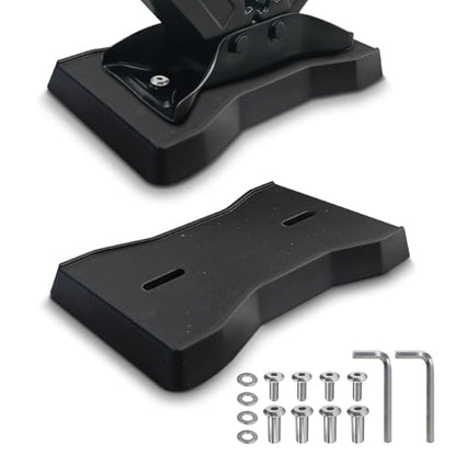 HOXWELL RV Stabilizer Jack Pads 2 Pack, Heavy Duty Rubber Scissor Jack Blocks, RV Leveling Jack Foot Protection Pads, Thickened Non-Slip Base, Suitable for Various Jack Bases, Black - size: 2 Pack