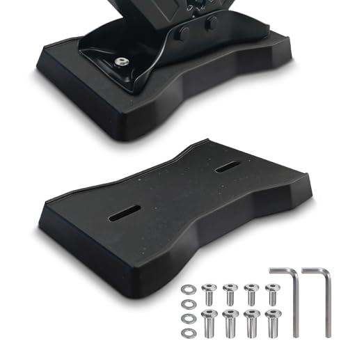 HOXWELL RV Stabilizer Jack Pads 2 Pack, Heavy Duty Rubber Scissor Jack Blocks, RV Leveling Jack Foot Protection Pads, Thickened Non-Slip Base, Suitable for Various Jack Bases, Black - size: 2 Pack