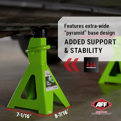 AFF Viking 4 Ton Jack Stand Set - Heavy Duty Ratchet Style Jack Stands - Pair - size: 4 Ton