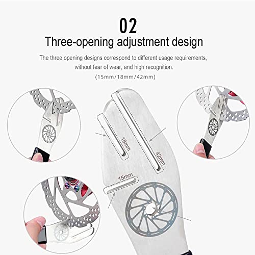 Rotor Truing Fork Bike Disc Alignment Tool Bicycle Brake Wrench,Bike Disc Brake Pad Adjustment Alignment Tool Gap Regulator,3 Slot Depths,Strong,Easy to Carry and Use - style: 1pc Brake Wrench