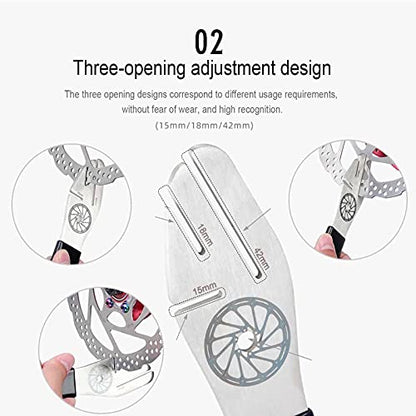 Rotor Truing Fork Bike Disc Alignment Tool Bicycle Brake Wrench,Bike Disc Brake Pad Adjustment Alignment Tool Gap Regulator,3 Slot Depths,Strong,Easy to Carry and Use - style: 1pc Brake Wrench