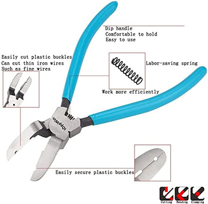 Panel Clip Pliers, Auto Trim Removal Fastener Plier Car Door Panel Clip Tools Plastic Rivets Pry Puller Adjustable Multipurpose Diagonal Cutting Pliers 1 Pcs - color: 2nd Blue