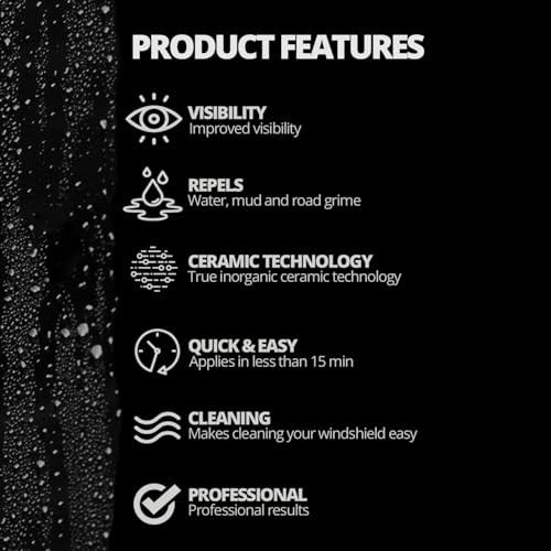 CERAKOTE Ceramic Glass Coat Protectant Pro Pack (20 Count Wipes) - Hydrophobic Automotive Rain Repellant, Long-Lasting and Durable Ceramic Coating, Quick and Easy Application - size: Pro Pack - 20 Wipes