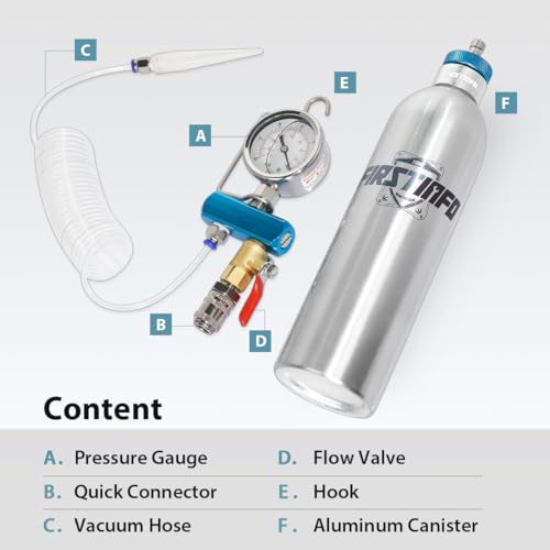 FIRSTINFO 4-in-1 Fuel Injection & Intake Valve Cleaner, Vacuum Tester Kit | Combustion chamber service | Quick coupler | Switch valve control | Negative pressure gauge