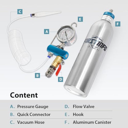 FIRSTINFO 4-in-1 Fuel Injection & Intake Valve Cleaner, Vacuum Tester Kit | Combustion chamber service | Quick coupler | Switch valve control | Negative pressure gauge