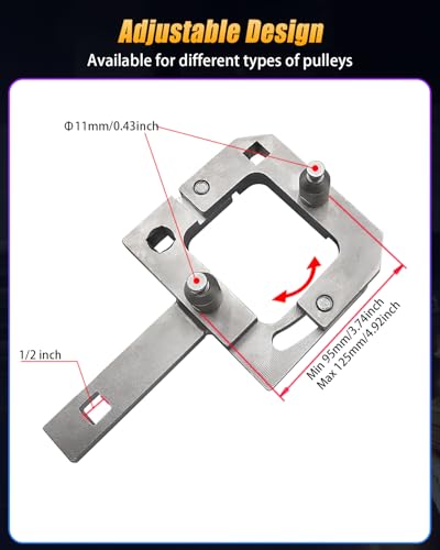 EN-49979 Crankshaft Pulley Holding Tool Compatible with Vauxhall Opel Chevrolet, Adjustable Crank Pulley Holder for Removing Crankshaft Fixing Bolts