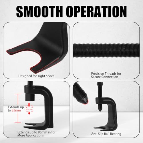 H RUO 25112 Ball Joint Separator - Ball Joint Removal Tool Extends Up to 2 3/8 Inches, Ball Joint Puller Universal Fit for Cars, Trucks, SUVs