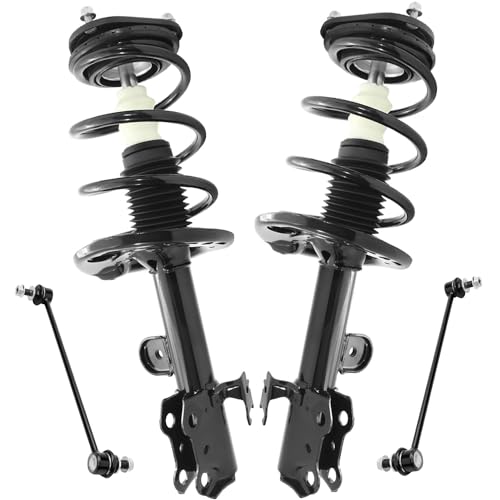 Detroit Axle - 4pc Front Struts Suspension Kit for Toyota 2013-2018 RAV4, 2 Struts with Coil Spring 2 Sway Bar End Links 2014 2015 2016 2017 Replacement - size: 4QS54051/ sway kit