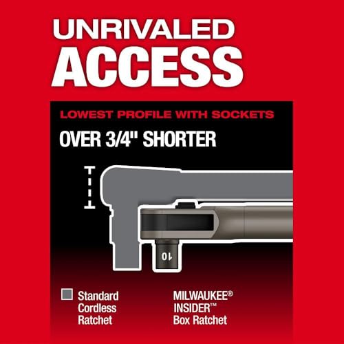 Milwaukee M12 FUEL INSIDER Extended Reach Box Ratchet (Bare Tool)