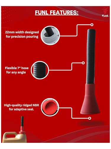 Stretchable Automotive Funnel 3-Pack – Universal Spill-Proof Flexible NBR Funnel for Oil, Gas, Coolant & Fluid Transfers – Chemical-Resistant, Compact & Reusable Car Maintenance Tool