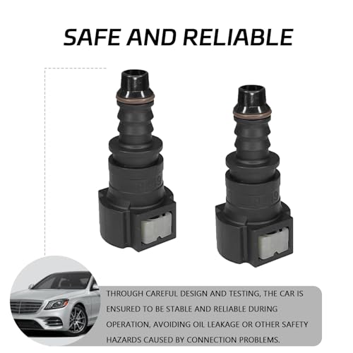 2PCS Fuel Line Quick Connector, Straight Quick Connect Fuel Line Fittings Repair Kit, High Pressure Oil Pump Fuels Hose Pipe Quickly Connect Plug for 3/8 SAE to 5/16 ID Nylon Tubing（Straight） - size: Straight