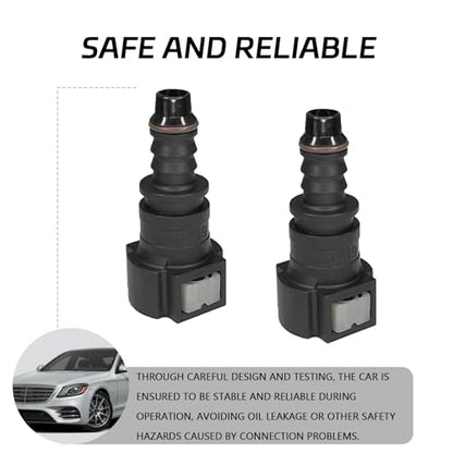 2PCS Fuel Line Quick Connector, Straight Quick Connect Fuel Line Fittings Repair Kit, High Pressure Oil Pump Fuels Hose Pipe Quickly Connect Plug for 3/8 SAE to 5/16 ID Nylon Tubing（Straight） - size: Straight