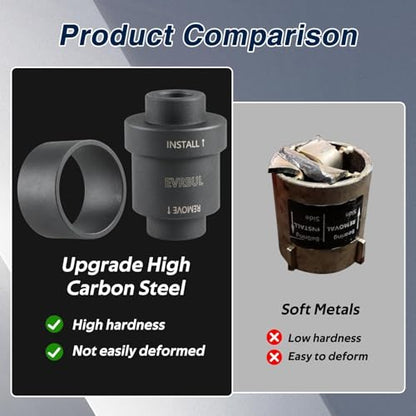 EVRBUL Upgraded Front/Rear Wheel Bearing Install and Removal Press Tool Kit Compatible with Polaris Sportsman XP 550 850 1000，Ranger 500 570 700 800 900 1000，RZR 570 900 1000, Scrambler 850 1000