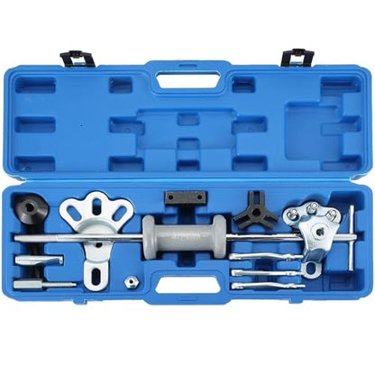 ATPEAM 9-Way Slide Hammer Puller Set | Wrench Adapter Axle Bearing Hub Auto Set, Axle Front Rear Wheel Bearing Dent Hub Gear Puller Remover Set - size: 19pcs Slide Hammer