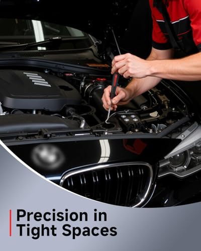 4-Piece Pick Set Mechanic, Automotive Hook and Pick Set with Soft Grip & Non-Slip Shaft, Precision Pick Tool & O Ring Pick for Oil Seal, Gasket, Electronics Repair Hose Repair Kits