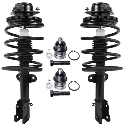 Detroit Axle - Front Struts Kit for Chrysler Grand Voyager Town & Country Dodge Grand Caravan Plymouth Voyager, 2 Lower Ball Joints 2 Struts with Coil Spring Replacement - size: 4QS58035/Big Kit