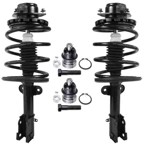 Detroit Axle - Front Struts Kit for Chrysler Grand Voyager Town & Country | Dodge Grand Caravan Plymouth Voyager, 2 Lower Ball Joints 2 Struts with Coil Spring Replacement - size: 4QS58035/Big Kit
